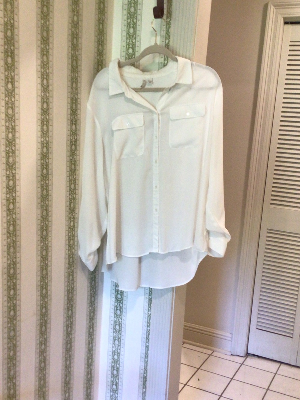 Classic White Button-Up Blouse